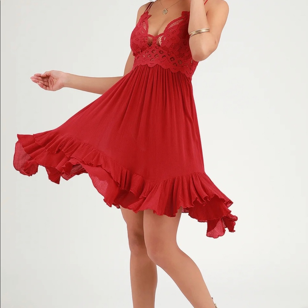 Red Lace Dress XL